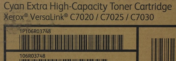 Картридж лазерный Xerox 106R03748 голубой (16500стр.) для Xerox VersaLink C7020/C7025/C7030 Картридж лазерный Xerox 106R03748 голубой (16500стр.) для Xerox VersaLink C7020/C7025/C7030
