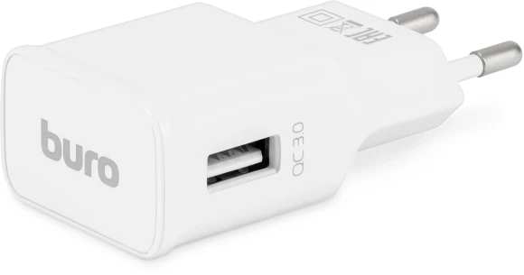 Сетевое зар./устр. Buro TJ-248W 12W 2.4A (QC) USB-A универсальное белый Сетевое зар./устр. Buro TJ-248W 12W 2.4A (QC) USB-A универсальное белый