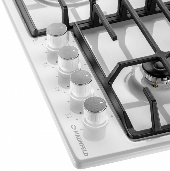 Газовая варочная поверхность Maunfeld EGHE.64.6CW/G белый Газовая варочная поверхность Maunfeld EGHE.64.6CW/G белый