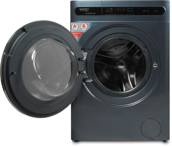 Стиральная машина Kraft TCH-HD8529SDB класс: A+++ загр.фронтальная макс.:8кг серый инвертор