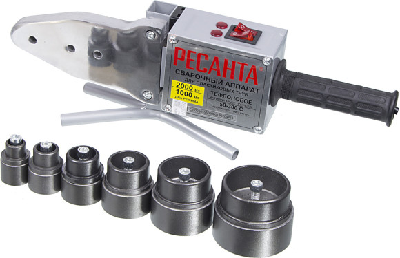 Сварочный аппарат для пластиковых труб Ресанта АСПТ-2000 2кВт парн.насад. (кейс в компл.) Сварочный аппарат для пластиковых труб Ресанта АСПТ-2000 2кВт парн.насад. (кейс в компл.)