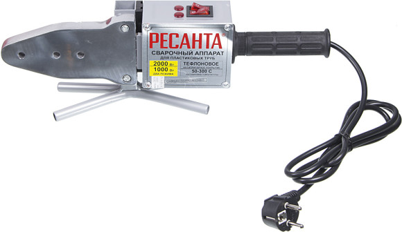 Сварочный аппарат для пластиковых труб Ресанта АСПТ-2000 2кВт парн.насад. (кейс в компл.) Сварочный аппарат для пластиковых труб Ресанта АСПТ-2000 2кВт парн.насад. (кейс в компл.)