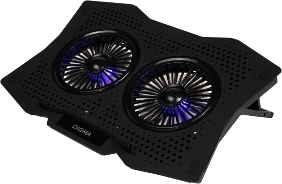 Подставка для ноутбука Digma D-NCP180-2x110 18" 410x280x34мм 20дБ 2xUSB 2x 110ммFAN 700г пластик ABS черный