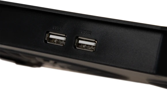 Подставка для ноутбука Digma D-NCP180-2x110 18" 410x280x34мм 20дБ 2xUSB 2x 110ммFAN 700г пластик ABS черный