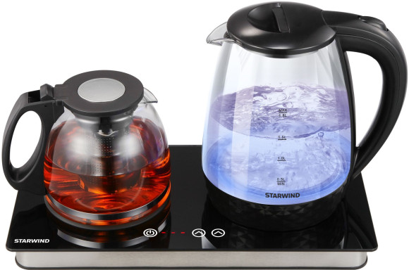 Чайник электрический Starwind SKG4044 1.8л. 1800Вт черный/серебристый корпус: стекло Чайник электрический Starwind SKG4044 1.8л. 1800Вт черный/серебристый корпус: стекло