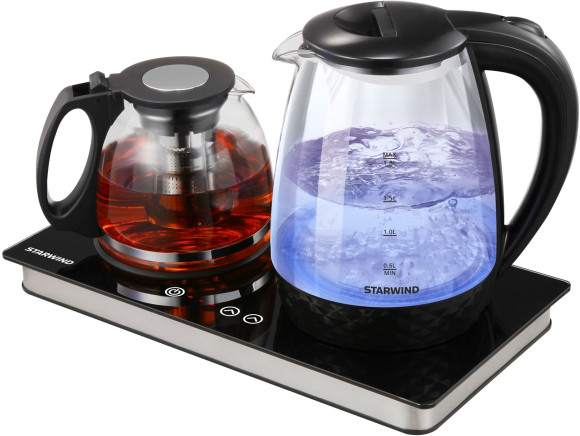 Чайник электрический Starwind SKG4044 1.8л. 1800Вт черный/серебристый корпус: стекло Чайник электрический Starwind SKG4044 1.8л. 1800Вт черный/серебристый корпус: стекло