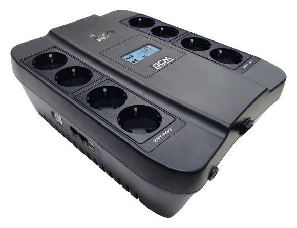 Источник бесперебойного питания Powercom Spider SPD-1100U LCD USB 605Вт 1100ВА черный