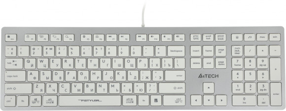 Клавиатура A4Tech Fstyler FX50 белый USB slim Multimedia (FX50 WHITE)