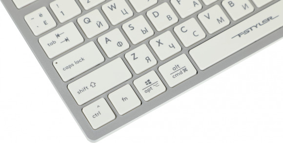 Клавиатура A4Tech FX50 белый USB slim Multimedia (FX50 WHITE) кабель 1.5м