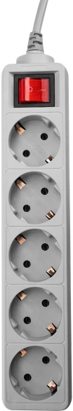 Сетевой фильтр PC Pet AP01006-E-G 1.8м (5 розеток) серый (пакет ПЭ) Сетевой фильтр PC Pet AP01006-E-G 1.8м (5 розеток) серый (пакет ПЭ)