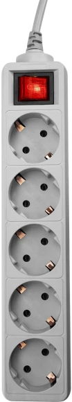 Сетевой фильтр PC Pet AP01006-E-G 1.8м (5 розеток) серый (пакет ПЭ) Сетевой фильтр PC Pet AP01006-E-G 1.8м (5 розеток) серый (пакет ПЭ)