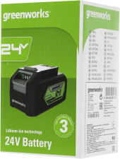 Батарея аккумуляторная Greenworks G24B4 24В 4Ач Li-Ion (2926807) Батарея аккумуляторная Greenworks G24B4 24В 4Ач Li-Ion (2926807)