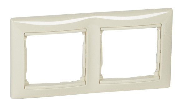 Рамка Legrand Valena 774352 лицевая 2x горизонтальный монтаж поликарбонат слоновая кость