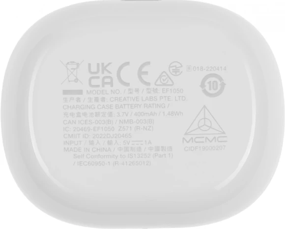 Гарнитура внутриканальные Creative Zen Air белый беспроводные bluetooth в ушной раковине (51EF1050AA000) Гарнитура внутриканальные Creative Zen Air белый беспроводные bluetooth в ушной раковине (51EF1050AA000)