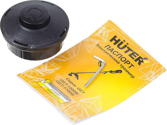 Триммер электрический Huter GET-1500B 1500Вт разбор.штан. реж.эл.:леска/нож