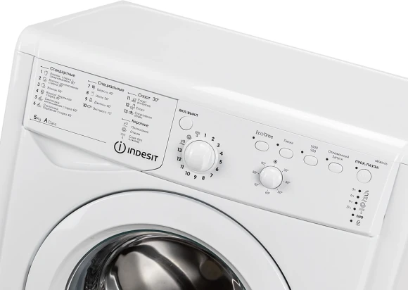 Стиральная машина Indesit EcoTime IWSB 5105 класс: A загр.фронтальная макс.:5кг белый Стиральная машина Indesit EcoTime IWSB 5105 класс: A загр.фронтальная макс.:5кг белый