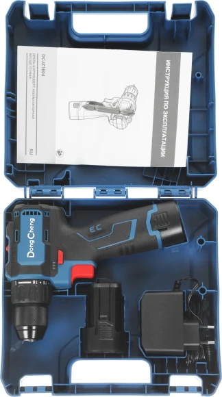 Дрель-шуруповерт DongCheng DCJZ1604 аккум. патрон:быстрозажимной (кейс в комплекте) (DCJZ1604(TYPE E))