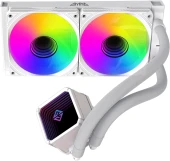 Система водяного охлаждения GMNG GG-LC240ARGB1 ARGB Soc-AM5/AM4/1200/1700/1851 белый 4-pin 22-35dB Al+Cu LCD 260W 1200gr Ret (GG-LC240ARGB1-WH)