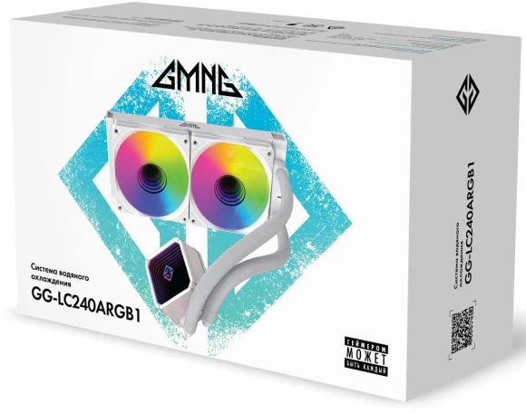 Система водяного охлаждения GMNG GG-LC240ARGB1 ARGB Soc-AM5/AM4/1200/1700/1851 белый 4-pin 22-35dB Al+Cu LCD 260W 1200gr Ret (GG-LC240ARGB1-WH)