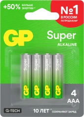 Батарея GP Super 24AA21-2CRSBC4 AAA (4шт)