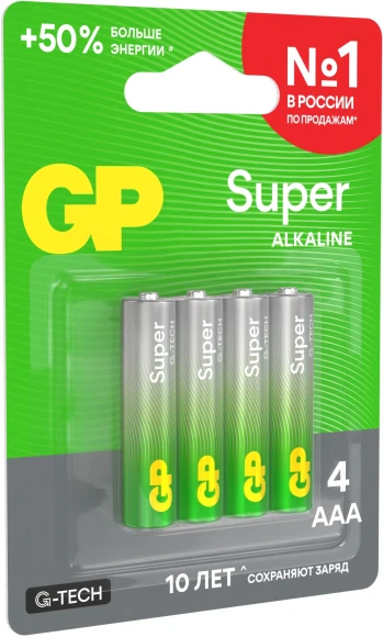 Батарея GP Super 24AA21-2CRSBC4 AAA (4шт)