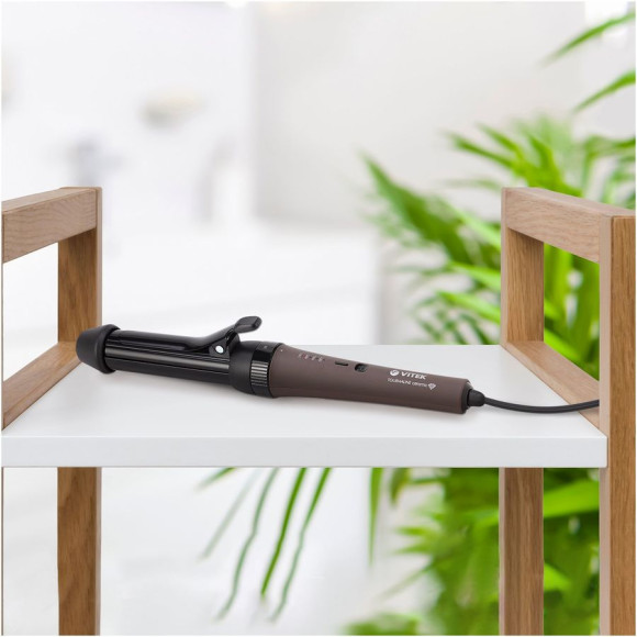 Щипцы Vitek VT-2521 70Вт коричневый макс.темп.:210С покрытие:титаново-турмалиновое Щипцы Vitek VT-2521 70Вт коричневый макс.темп.:210С покрытие:титаново-турмалиновое