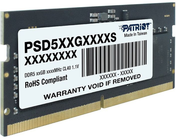 Память DDR5 16GB 4800MHz Patriot PSD516G480081S RTL PC5-38400 CL40 SO-DIMM 262-pin 1.1В dual rank Ret Память DDR5 16GB 4800MHz Patriot PSD516G480081S RTL PC5-38400 CL40 SO-DIMM 262-pin 1.1В dual rank Ret