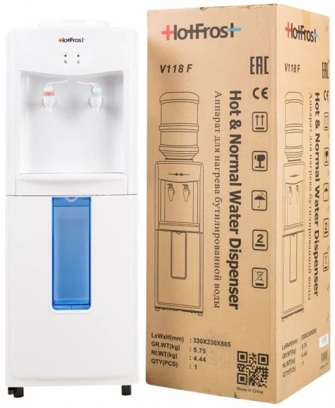 Кулер Hotfrost V118F напольный внутр.труб. белый