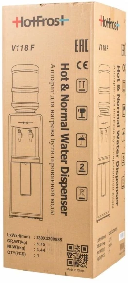 Кулер Hotfrost V118F напольный внутр.труб. белый