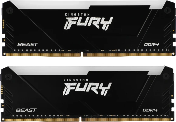 Память DDR4 2x32GB 3200MHz Kingston KF432C16BB2AK2/64 Fury Beast RGB RTL Gaming PC4-25600 CL16 DIMM 288-pin 1.35В dual rank с радиатором Ret Память DDR4 2x32GB 3200MHz Kingston KF432C16BB2AK2/64 Fury Beast RGB RTL Gaming PC4-25600 CL16 DIMM 288-pin 1.35В dual rank с радиатором Ret