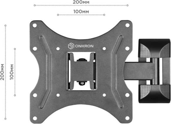 Кронштейн для телевизора Onkron M2 черный 26"-65" макс.35кг настенный поворот и наклон Кронштейн для телевизора Onkron M2 черный 26"-65" макс.35кг настенный поворот и наклон