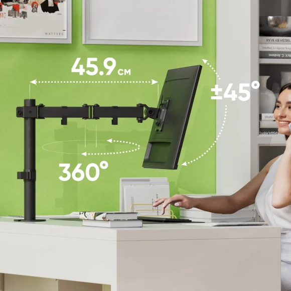 Кронштейн для мониторов Onkron D121E черный 10"-32" макс.8кг настольный поворот и наклон