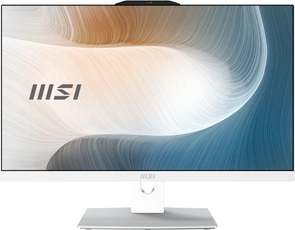 Моноблок MSI Modern AM242P 12M-1879XRU 23.8" Full HD i5 1235U (1.3) 16Gb SSD500Gb Iris Xe без ОС GbitEth WiFi BT 120W клавиатура мышь Cam черный 1920x1080