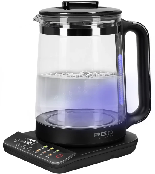 Чайник электрический Red Solution KG1330D 2л. 2000Вт прозрачный/черный корпус: стекло/пластик