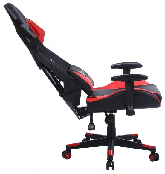 Кресло игровое Cactus CS-CHR-090BLR черный/красный экокожа/сетка крестов. нейлон