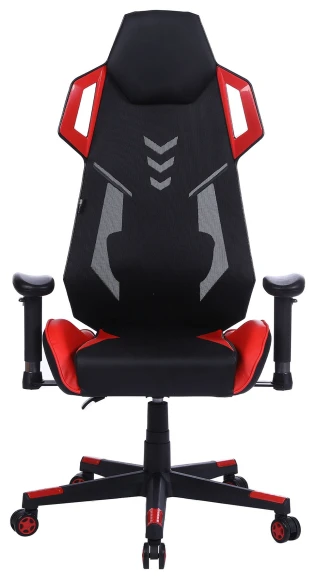 Кресло игровое Cactus CS-CHR-090BLR черный/красный экокожа/сетка крестов. нейлон
