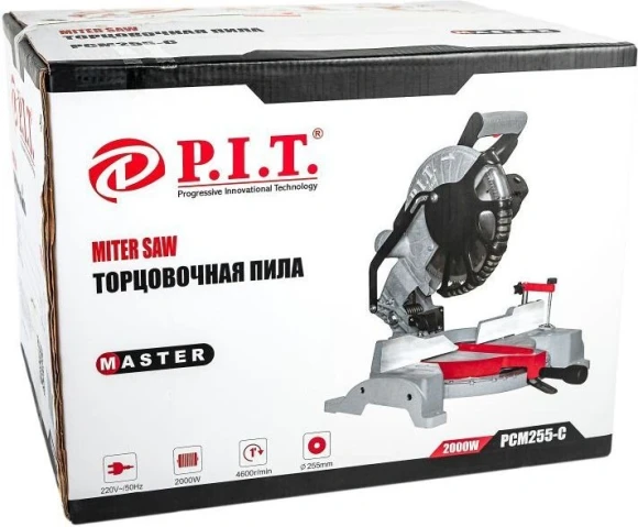 Торцовочная пила P.I.T. PCM255-C МАСТЕР 2000Вт 4800об/мин d=255мм Торцовочная пила P.I.T. PCM255-C МАСТЕР 2000Вт 4800об/мин d=255мм