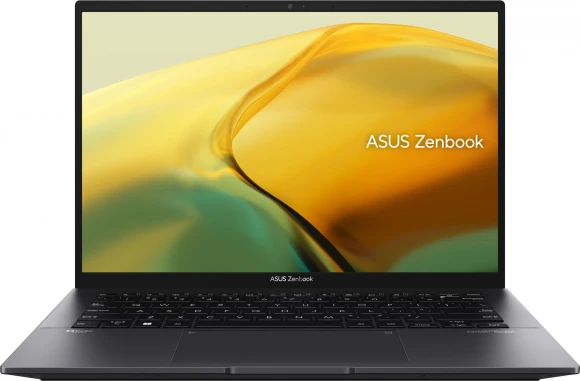 Ноутбук Asus Zenbook 14 UM3402YA-KP381W Ryzen 5 7530U 8Gb SSD512Gb AMD Radeon Graphics 14" IPS WQXGA (2560x1600) Windows 11 Home black WiFi BT Cam Bag (90NB0W95-M01880)