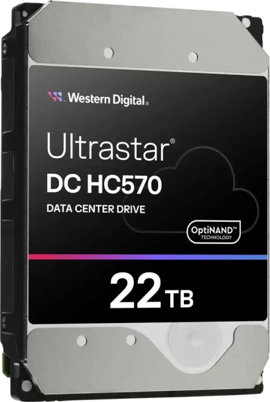 Жесткий диск WD SATA-III 22TB 0F48159 WUH722222ALE604 Server Ultrastar DC HC570 512E (7200rpm) 512Mb 3.5" Жесткий диск WD SATA-III 22TB 0F48159 WUH722222ALE604 Server Ultrastar DC HC570 512E (7200rpm) 512Mb 3.5"