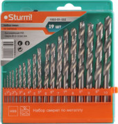 Набор сверл Sturm! 1055-01-SS2 по металлу (19пред.) для шуруповертов/дрелей