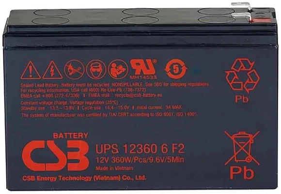 Батарея для ИБП CSB UPS123606 F2 12В 7.5Ач