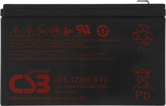 Батарея для ИБП CSB UPS123606 F2 12В 7.5Ач