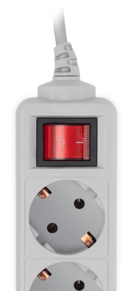 Сетевой фильтр PC Pet AP01006-5-G 5м (5 розеток) серый (пакет ПЭ)