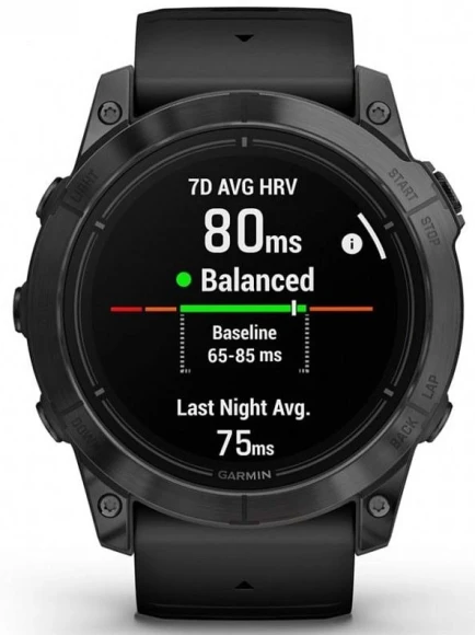 Смарт-часы Garmin Epix Pro gen.2 51мм 1.4" AMOLED корп.серый рем.черный (010-02804-21)
