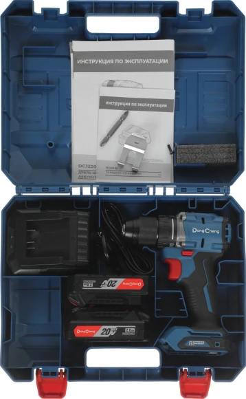 Дрель-шуруповерт DongCheng DCJZ2060 аккум. патрон:быстрозажимной (кейс в комплекте) (DCJZ2060(TYPE AM))