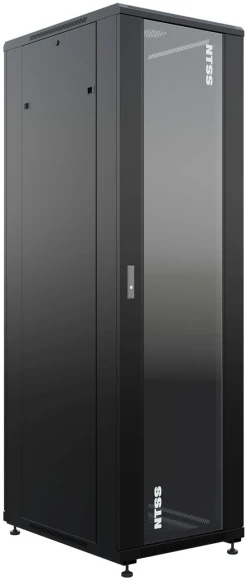 Шкаф серверный NTSS Премиум (NTSS-R42U6080GS-BL) напольный 42U 600x800мм пер.дв.стекл металл 900кг черный 710мм 99кг 1987мм IP20 сталь Шкаф серверный NTSS Премиум (NTSS-R42U6080GS-BL) напольный 42U 600x800мм пер.дв.стекл металл 900кг черный 710мм 99кг 1987мм IP20 сталь