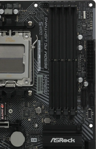Материнская плата Asrock B650M PG LIGHTNING Socket AM5 AMD B650 4xDDR5 mATX AC`97 8ch(7.1) 2.5Gg RAID+HDMI+DP