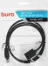 Патч-корд Buro BU-C5EXTND-1M-B UTP cat.5E solid 1м черный RJ-45 (m)-RJ-45 (f)