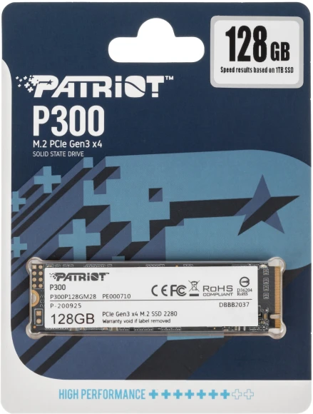 Накопитель SSD Patriot PCIe 3.0 x4 128GB P300P128GM28 P300 M.2 2280