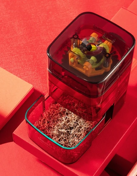 Точилка для карандашей механическая Deli 71162Red 1 отверстие пластик красный